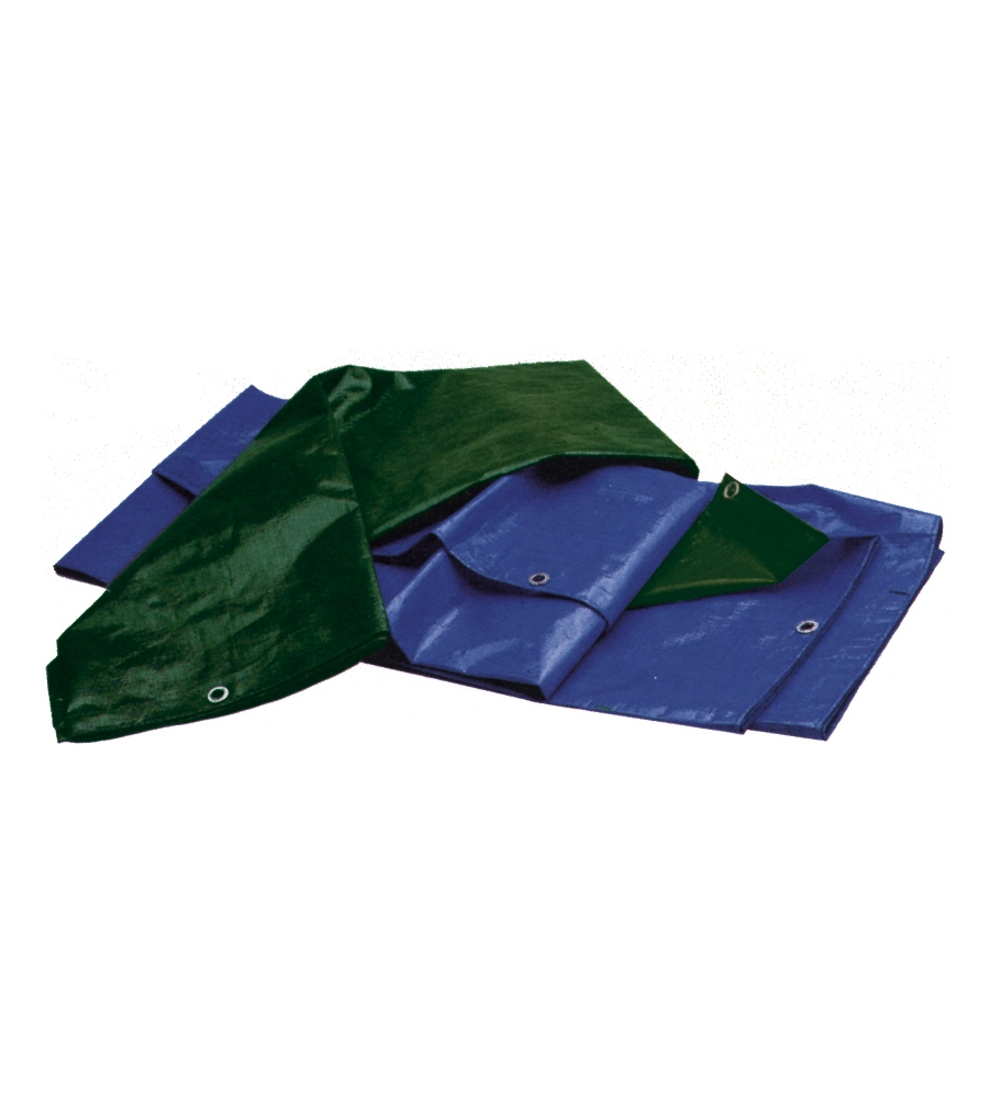 Telo multiuso antistrappo occhiellato eurogarden verde e blu 4x5 m